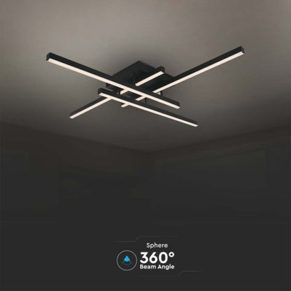 LED Осветител 38W Плафон 850x850x105мм 4000K/3000K Черен