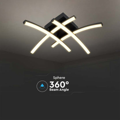 LED Осветител 24W Черен 3000К