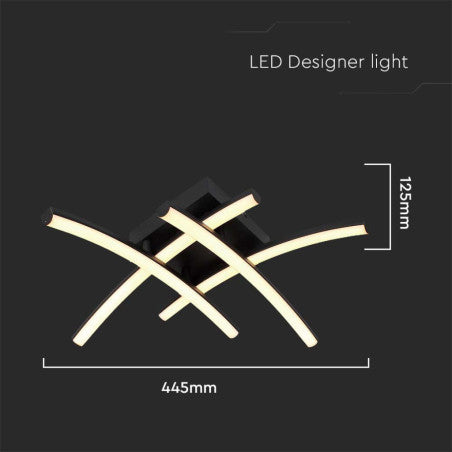 LED Осветител 24W Черен 3000К
