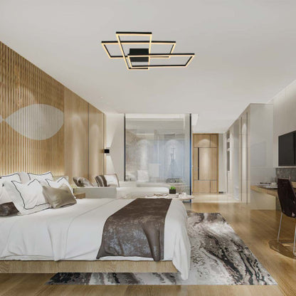 LED Осветител 47W За Таван (L90xW67x9см) 3000K Черно Тяло