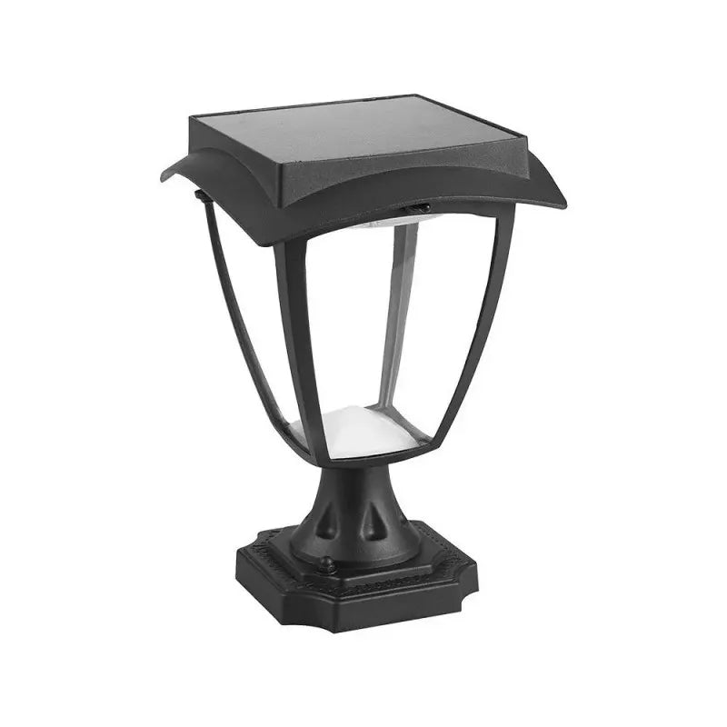 2W LED Соларна Наземна Лампа Черен Мат 3000К+6000К