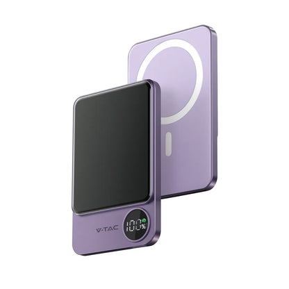5000mAh Външна Батерия 9мм Magnetic Сива/Розова