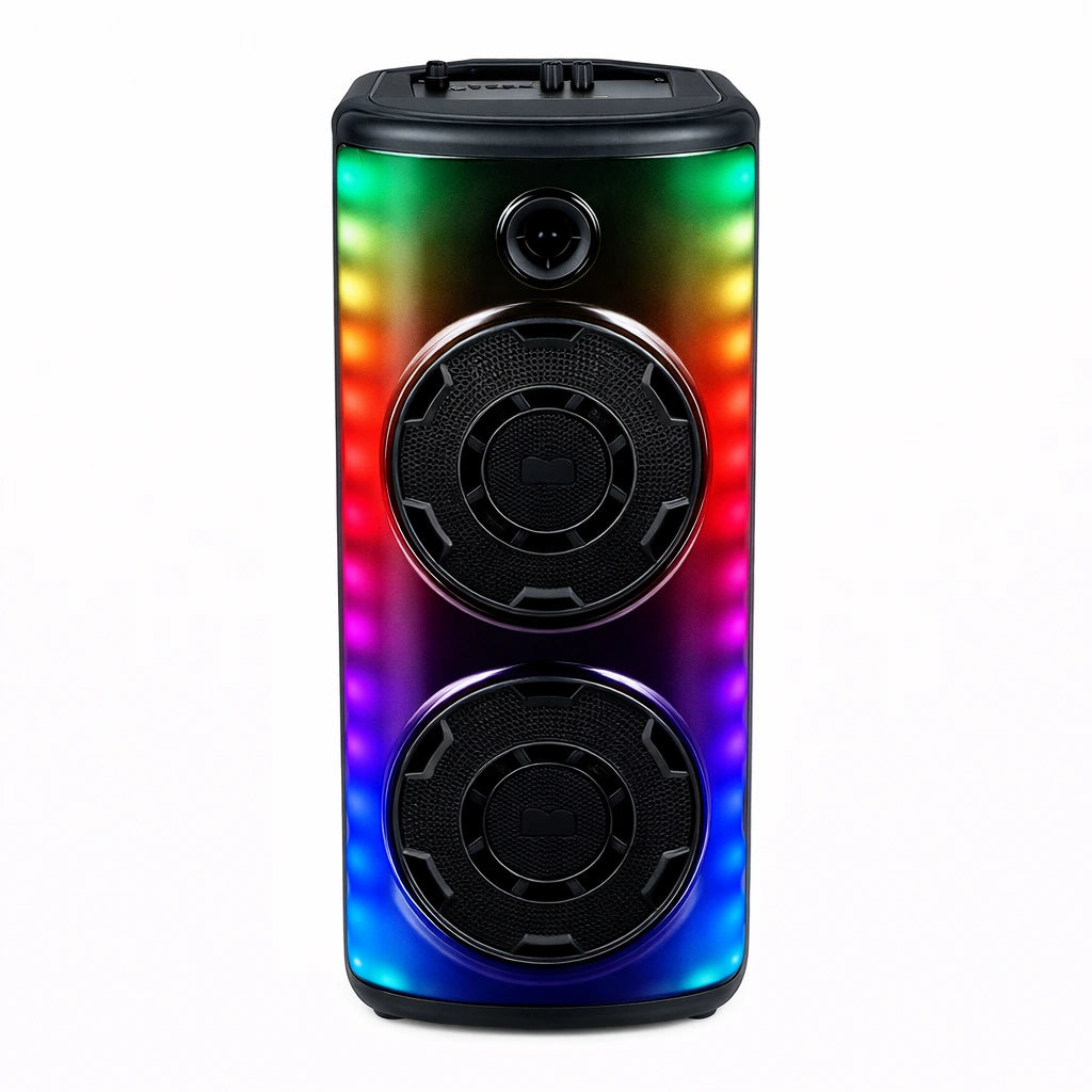 600W Колона С Жичен Микрофон Дистанционно 2x8 inch