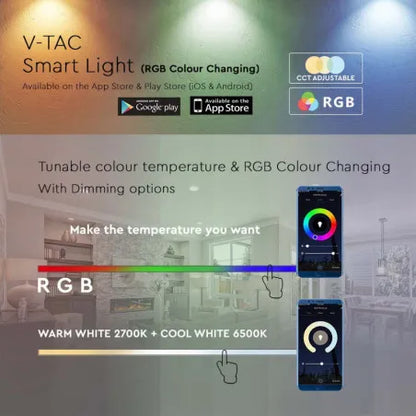 LED Крушка 11W E27 A60 SMART WIFI RGB + WW+CW