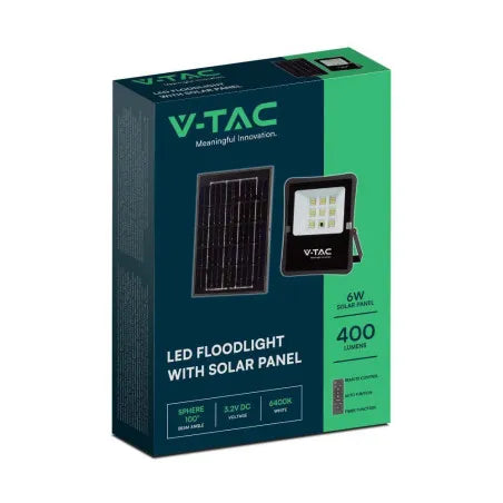 6W LED Соларен Прожектор 6400К