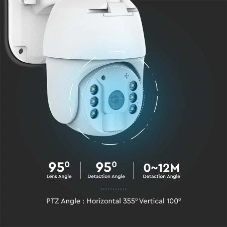 WIFI HD Smart Соларна Камера Бяла/Черна