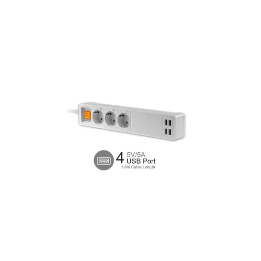 WIFI SMART Троен Разклонител + 4USB EU